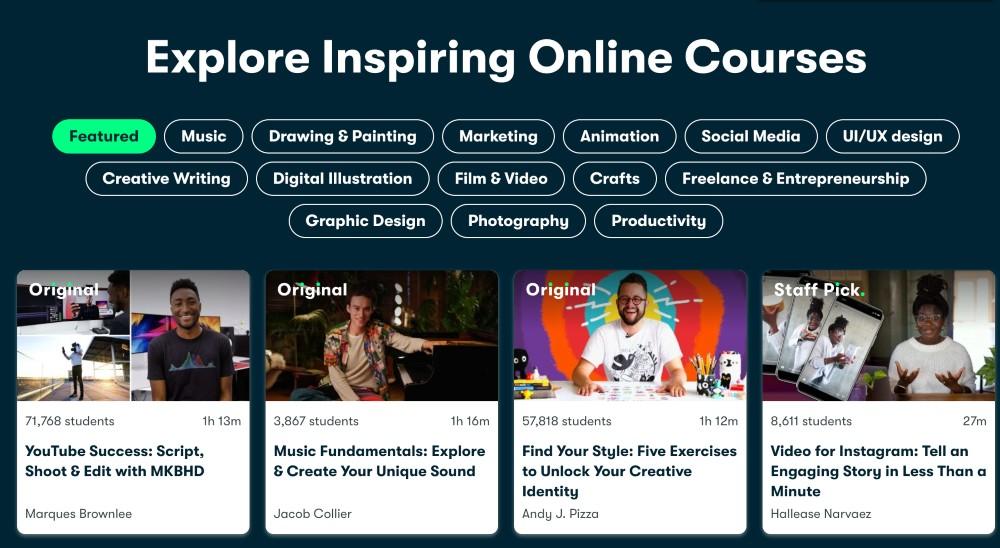 Skillshare online learning platform